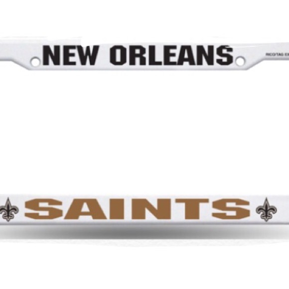 NEW! New Orleans SAINTS License Plate Frame - Picture 2 of 2